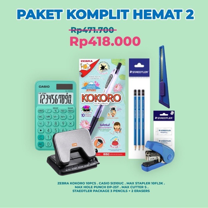 

STAEDTLER - PAKET ALAT TULIS KANTOR/SEKOLAH HEMAT 2