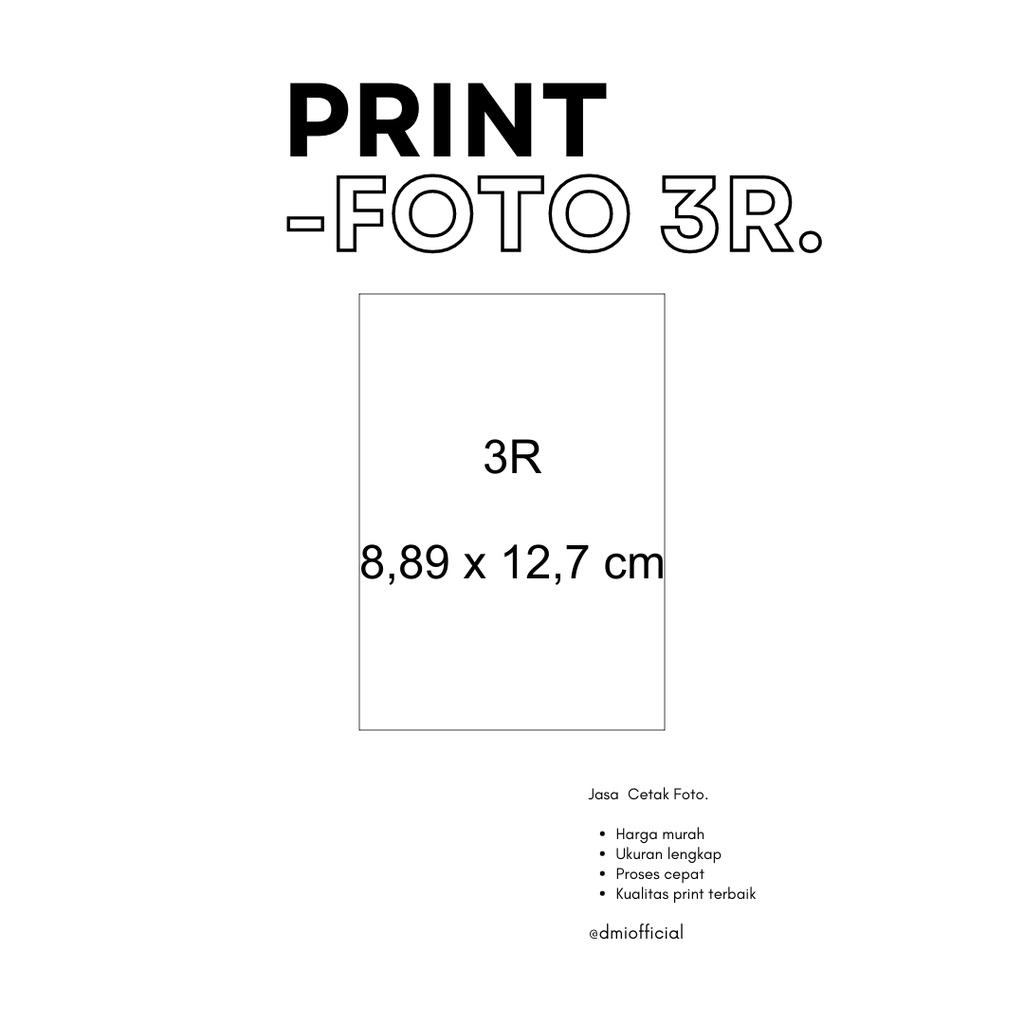 3R 30,5 X 38,1 CM | Cetak Foto Ukuran Lengkap Murah A6 A5 A4 A3 A3+ 2x3 3x4 4x6 1R 2R 4R 6R 8R 10R 1
