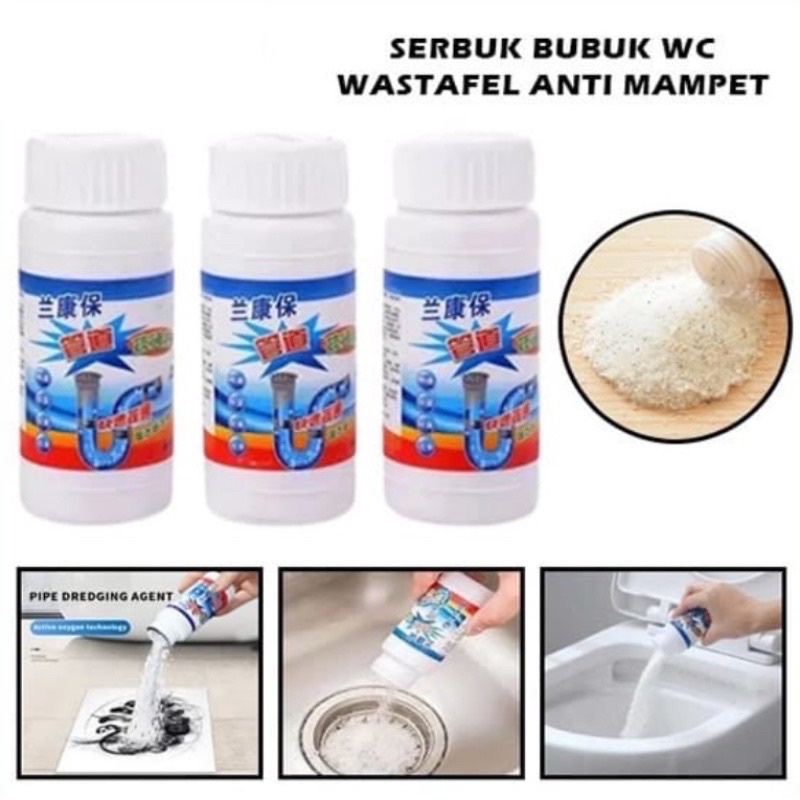 (MANYTHING) Obat Bubuk Anti Sumbat Pelancar Pembersih Saluran Air Pipa Anti Mampet Sani Stick