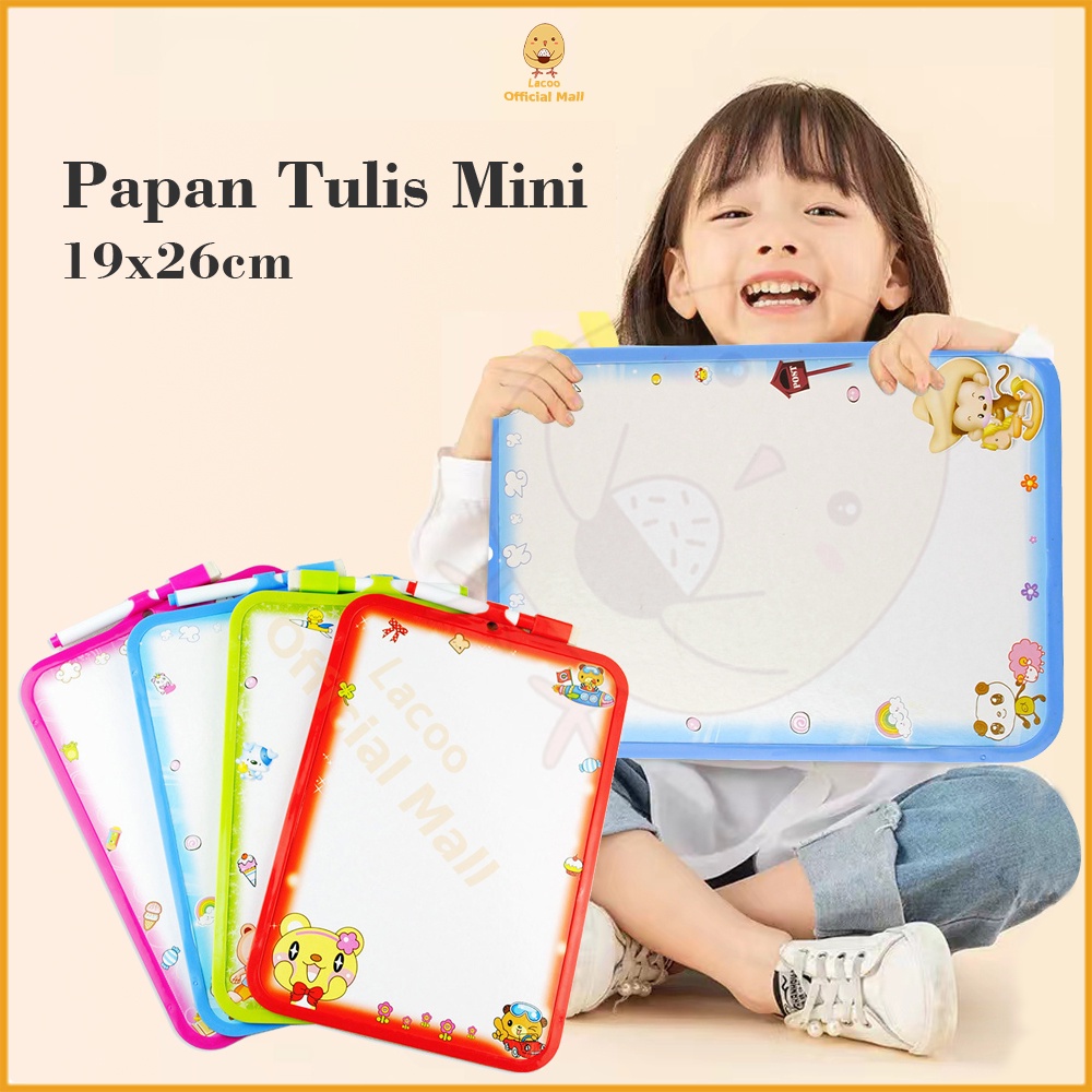 Poney Papan tulis anak whiteboard Gambar edukasi anak White board mini spidol bisa dihapus