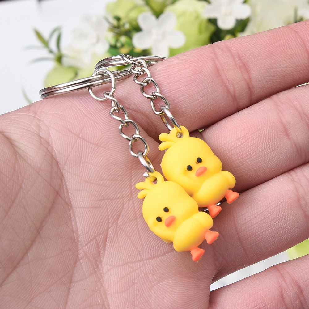 Wanita Populer Gantungan Kunci Aksesoris Untuk Gantungan Kunci Mobil, Tas Pria Key Ring Kreatif Lucu Kartun Keychain Lucu Mini Bebek Kuning Keychain Dekorasi Liontin