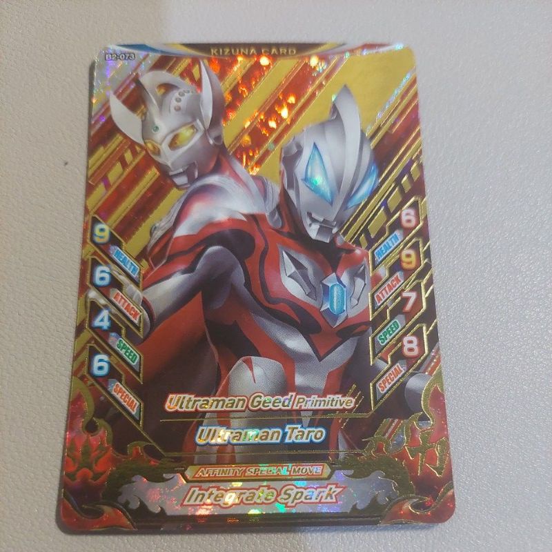 Ultraman Card R/B Versi 2 Kizuna B2-073 Ultraman Geed Primitive & Ultraman Taro