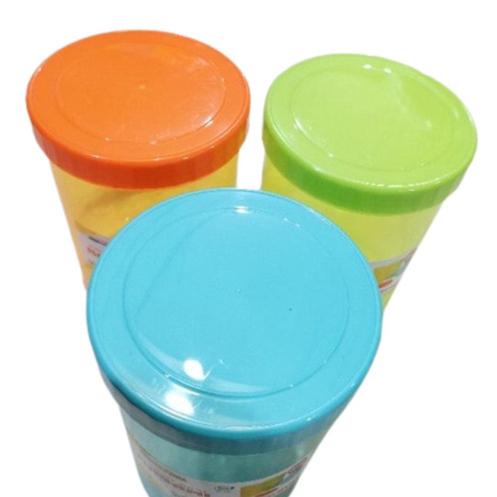 Toples Jajan Ukuran L Nagami 6508 Toples Nagami 1500 ml / Sealware Plastik Bulat Warna