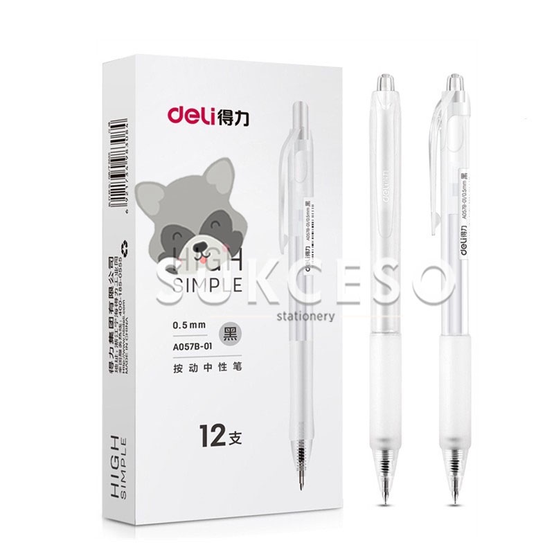 

Deli Gel Pen Black A057B-01 0.5mm Pena Gel Tinta Hitam Murah Berkualitas