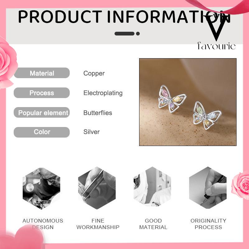 COD925 Anting Kupu-kupu Perak Sterling  Anting Desain Niche Mewah Ringan Musim Panas Wanita  Sederhana-FA