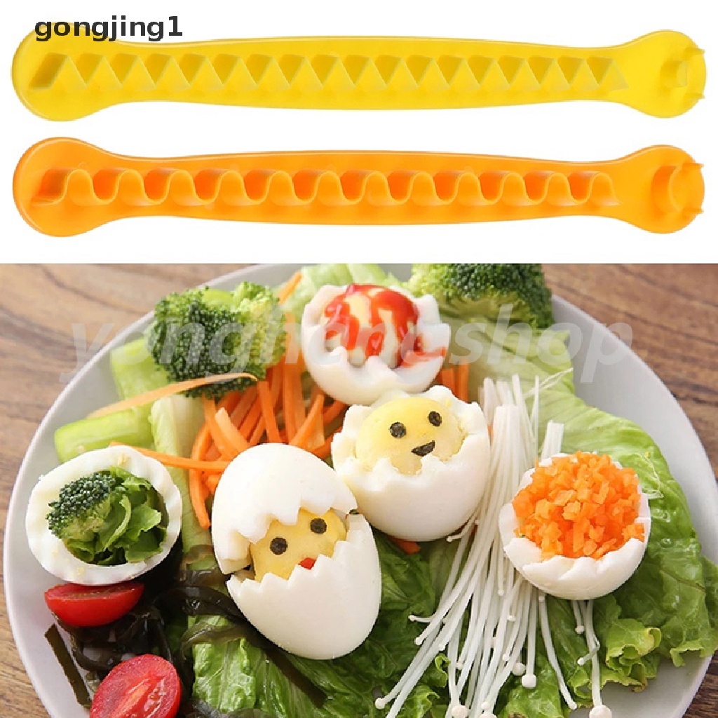 Ggg 2Pcs Fancy Cooked Eggs Cutter Alat Pemotong Telur Rebus Kreatif Bento Potong Pembentuk Bunga ID