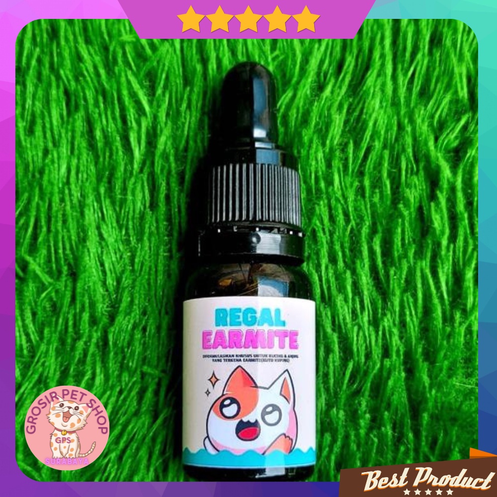 Regal Earmite Obat Anti Kutu Telinga dan Pembersih Kotoran Telinga Kucing Anjing