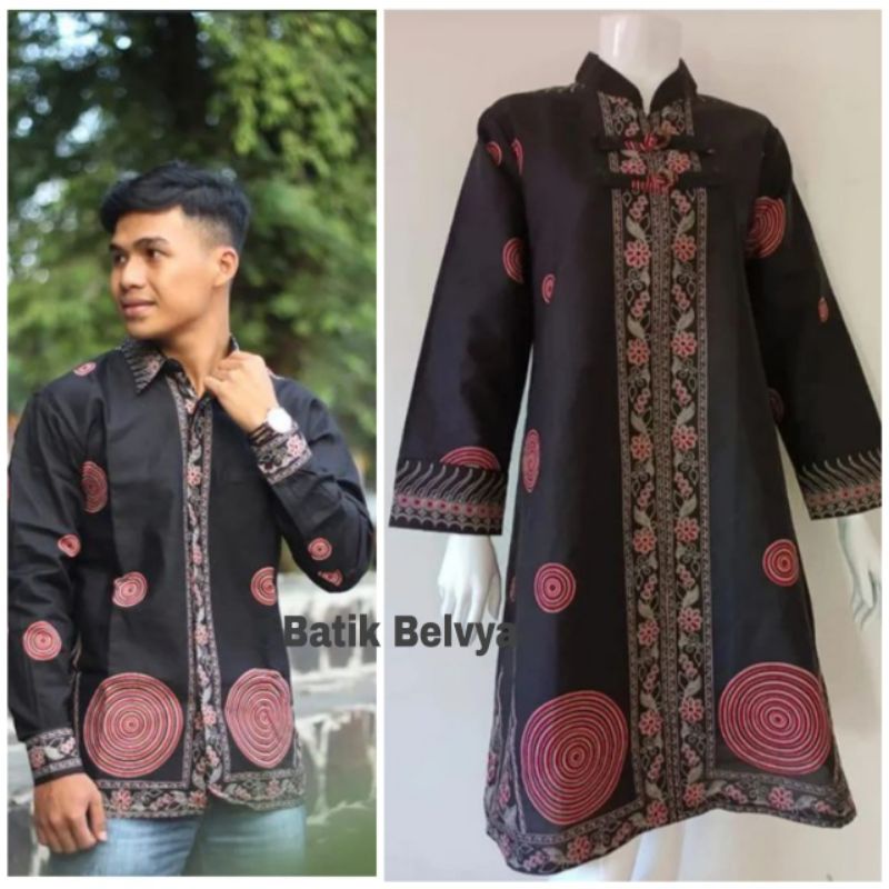 Set couple Batik motif obat nyamuk / Batik sragen / batik solo / dress batik / tunik batik / kemeja 