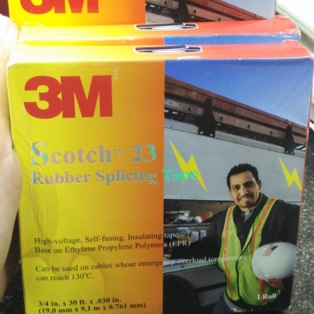 Isol Isolasi 3M Scoth 23+ Isolasi Rubber Tape Scoth 23 3M