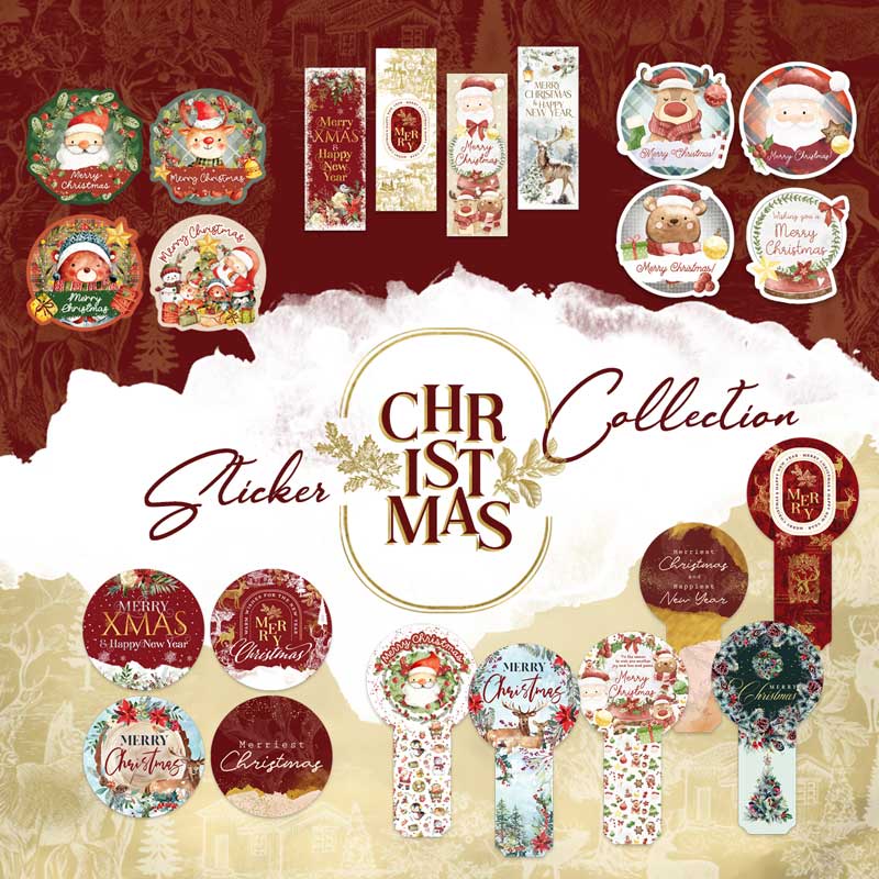 Stiker Natal / Christmas Sticker Toples Natal Label Kue Jar Xmas