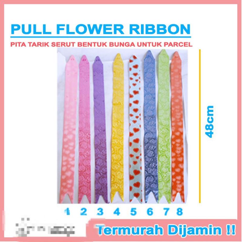 

(Xy) PITA TARIK UK PANJANG 48cm LEBAR 3cm PITA SERUT PARCEL KADO PITA CANTIK