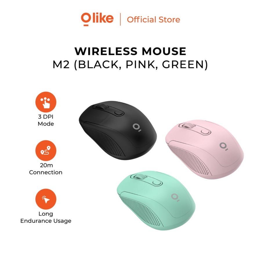 Mouse Wireless Optical Olike M2 Garansi Resmi