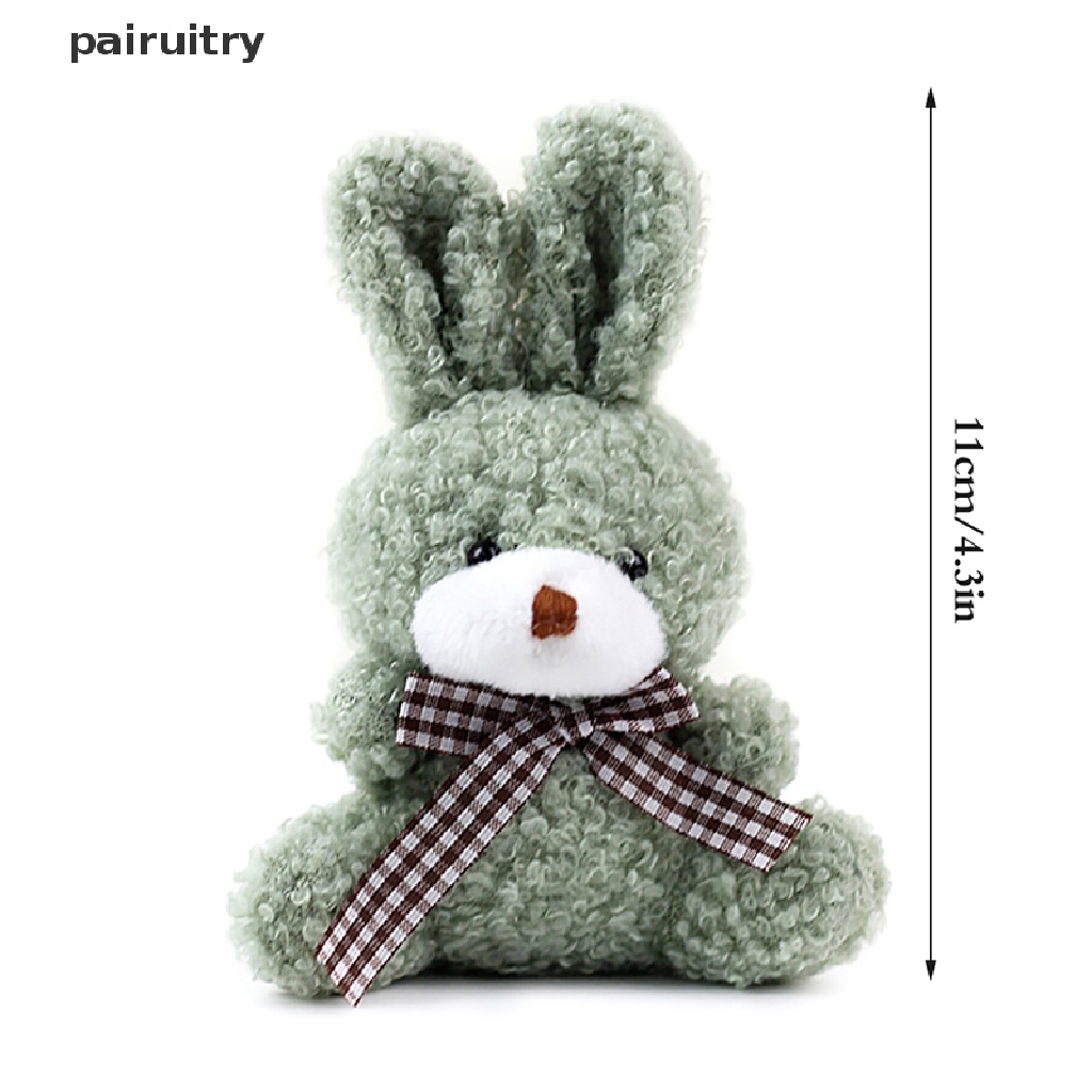 Prt 11 cm Cute Rabbit Bow Plush Stuffed Boneka Dasi Bunny Bantal Lembut Mainan Mewah Anak Hadiah PRT