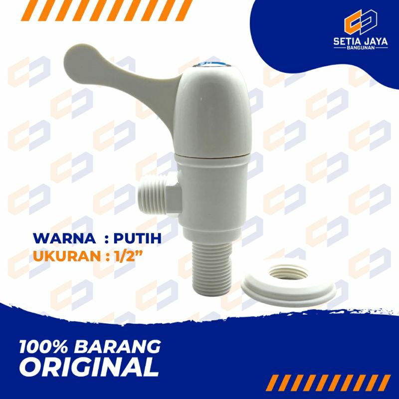 Stop Kran / Keran Cabang Engkol PVC / Plastik Soligen S15 / S 15