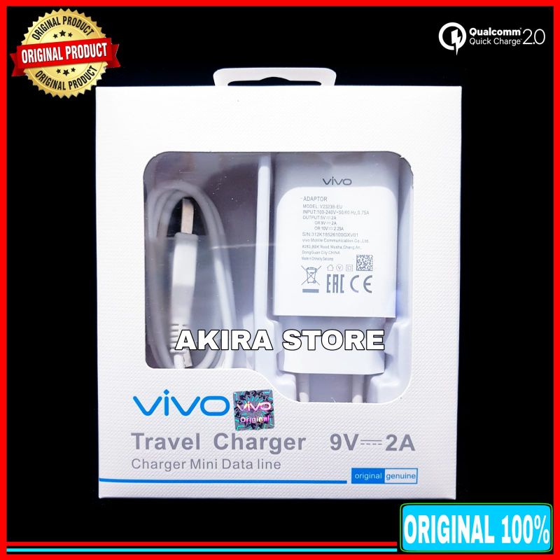 Charger Vivo Y20s G ORIGINAL 100% Fast Charging 18 Watt Micro USB