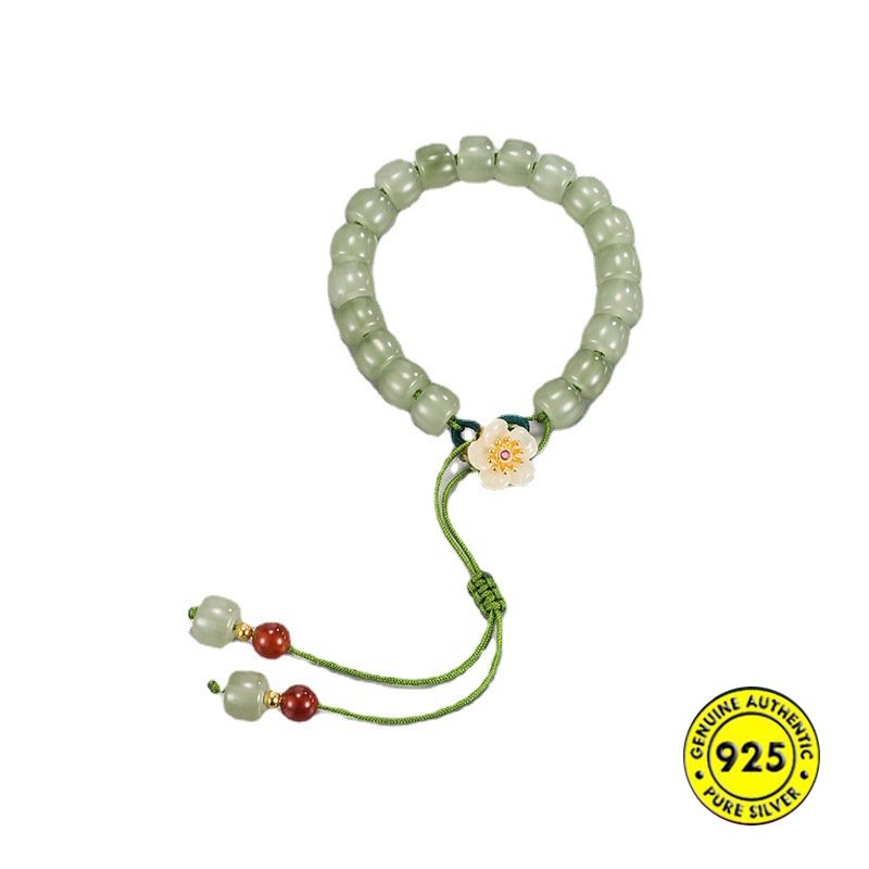 Begonia Hetian Jade Gelang Wanita Rumbai Tali Gendong U1485