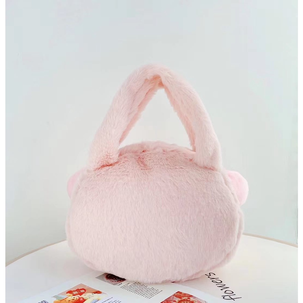 Tas Hand Bag Boneka Cartoon Kostum Anjing Laut Bahan Plush