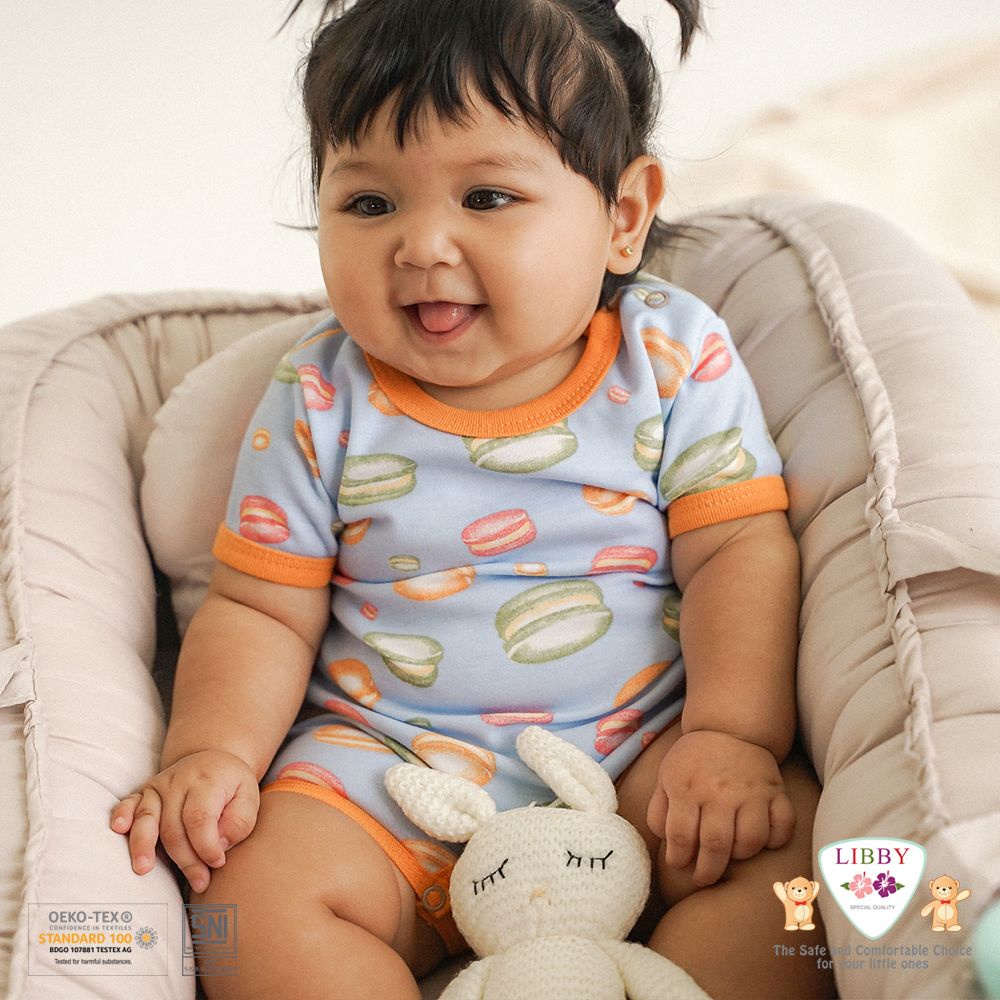 Libby Premium Jumper Segiempat Motif Boy &amp; Girl / Romper Bayi