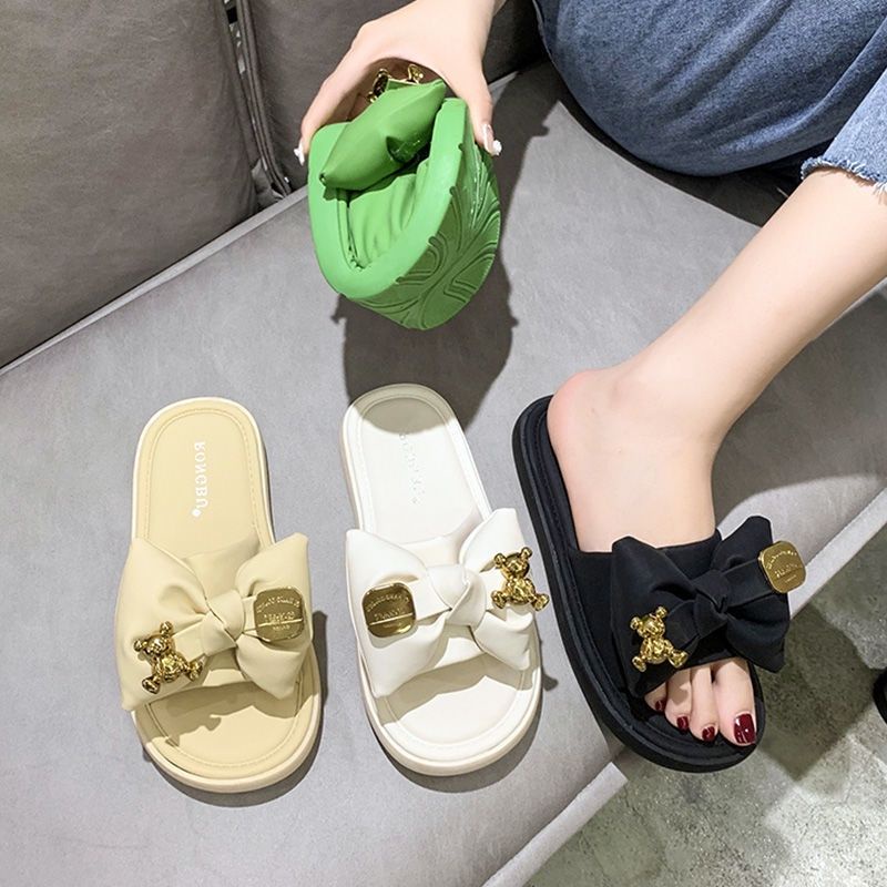MYSTYLE Cutey Korea Design Slip Sandal Fashion Wanita Import