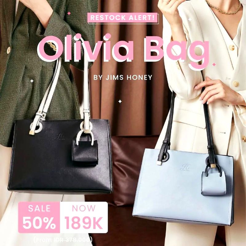 JIMSHONEY OLIVIA BAG - TAS SELEMPANG WANITA JIMS HONEY