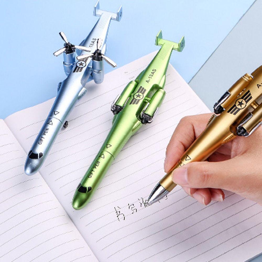 Populer 2PCS/Set Gel Pen Perlengkapan Kantor Sekolah Tanda Tangan Pen Mahasiswa Helikopter