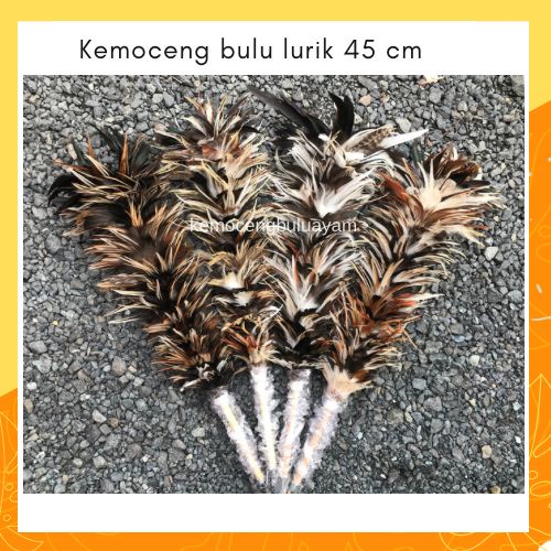 KEMOCENG BULU AYAM LANCUR LURIK 50 CM - KEMOCENG MOBIL MICROFIBER ANTI RONTOK MURAH SULAK BULU ULU -