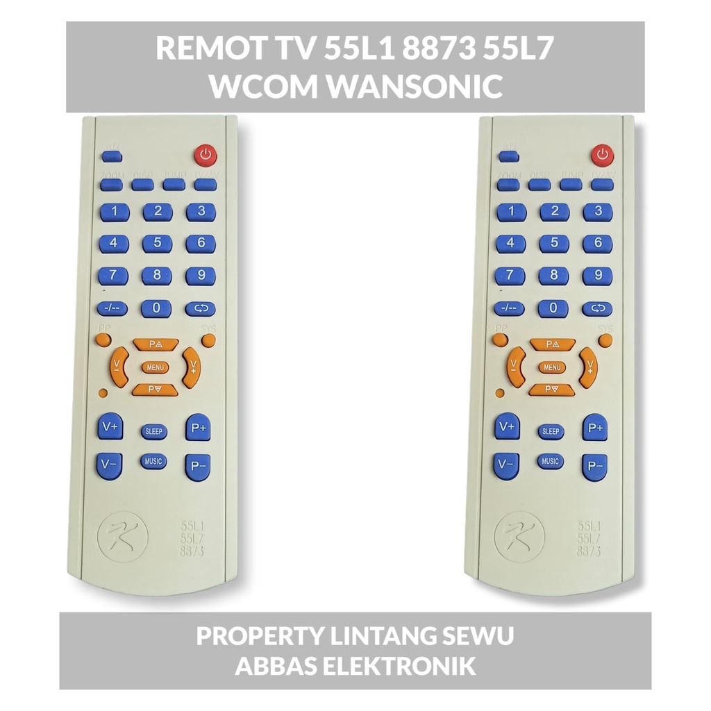 REMOT TV 55L1 8873 55L7 WCOM W COM WANSONIC GROSIR PER 5PCS