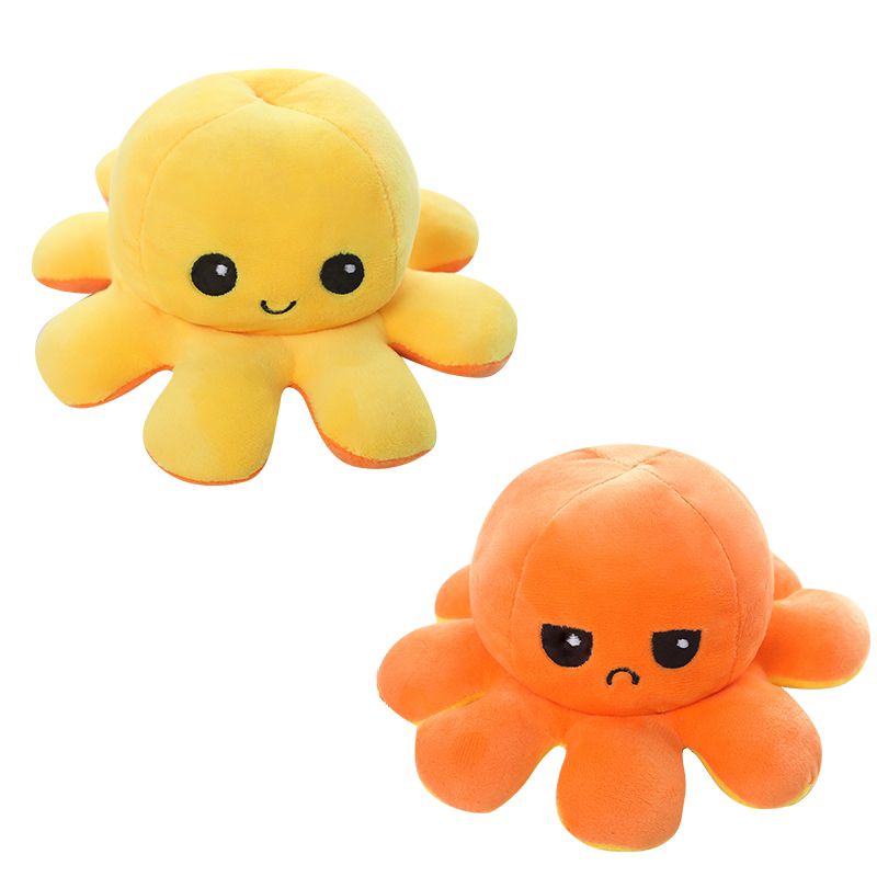 Boneka Gurita 2 Sisi - Boneka Bolak Balik 2 Emosi Mood Octopus Doll