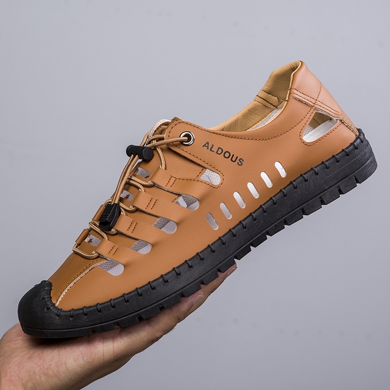 Aldous Sepatu Kulit Pria ORIGINAL 100% Import Flip Flop Casual Sepatu Cowok Pesta Santai Kondangan K