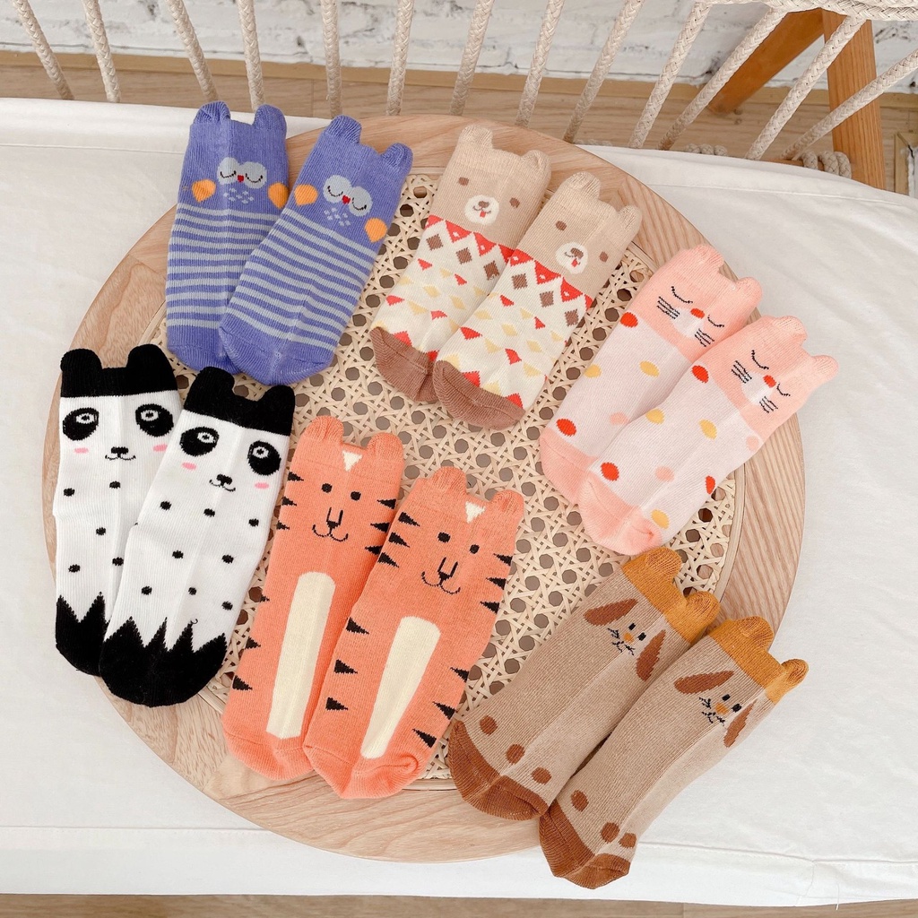 Kaos Kaki Bayi Motif Animal Lucu Anti Slip Import