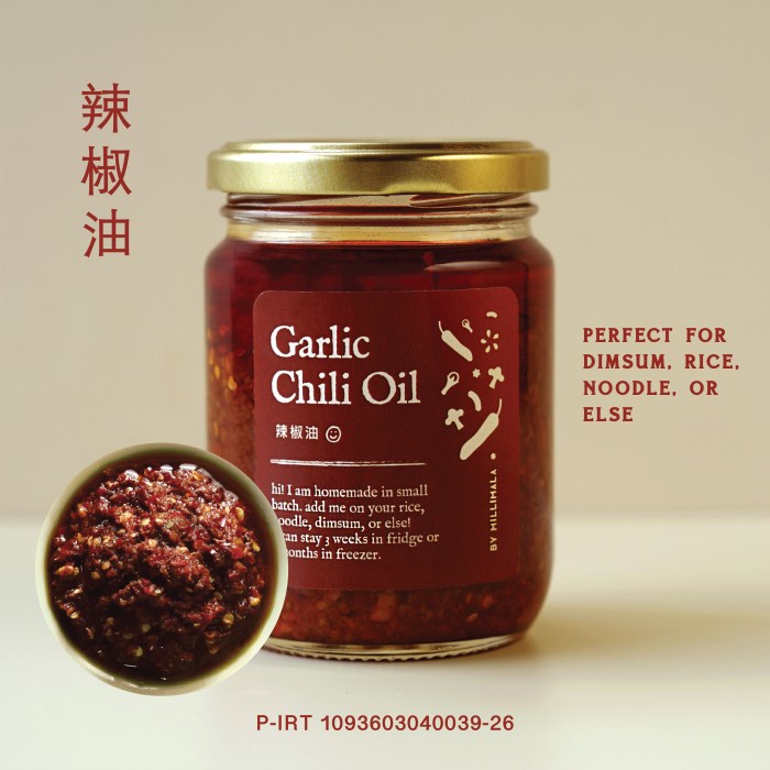 

Garlic Chili Oil - Spicy Chilli Oil by Millimala