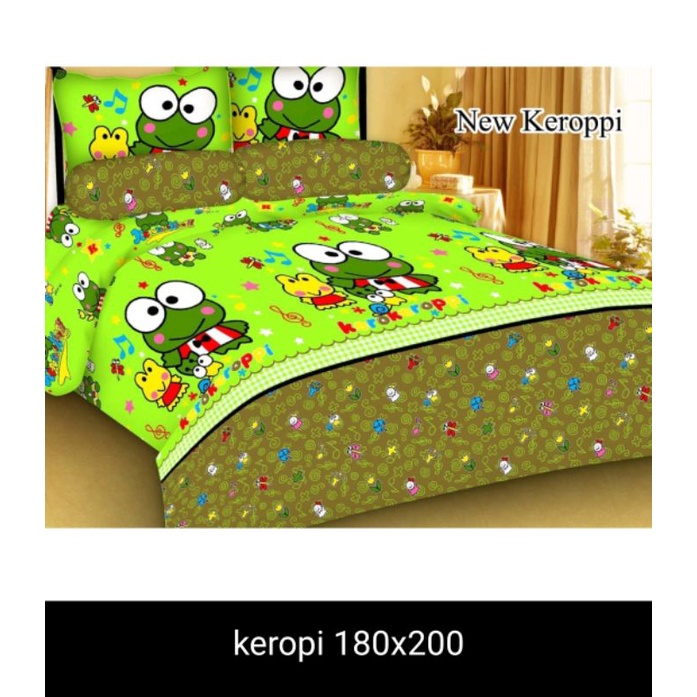 sprei karakter bahan katun halus uk 180 x 200