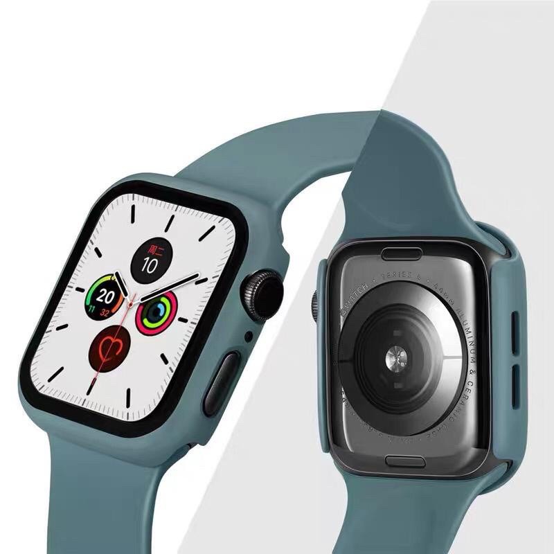 CASE FULL COVER APPLEWATCH + TEMPERED GLASS APPLE WATCH 1/2/3/4/5/6/SE/7/8 UKURAN 38MM / 40MM / 41MM / 42MM / 44MM / 45MM