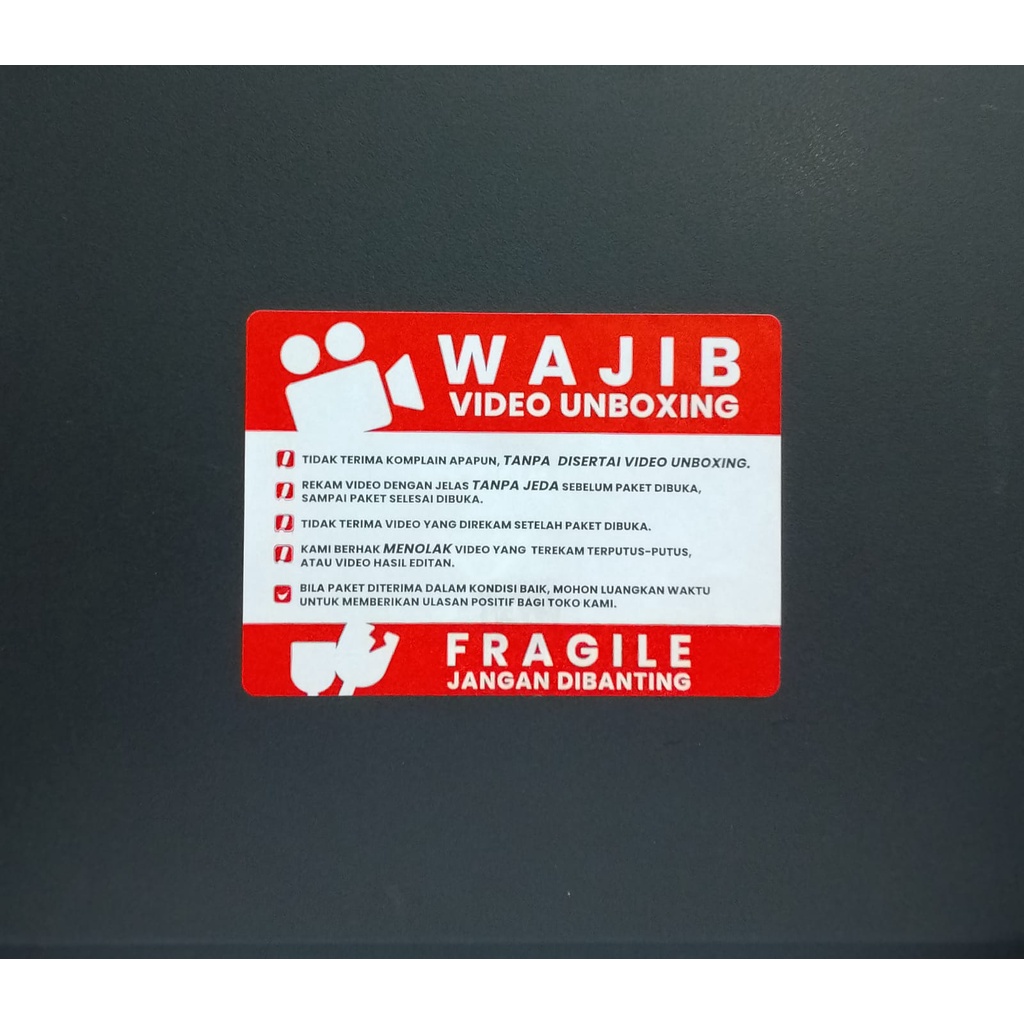 

Label Sticker Unboxing 70 x 50mm isi 500pcs