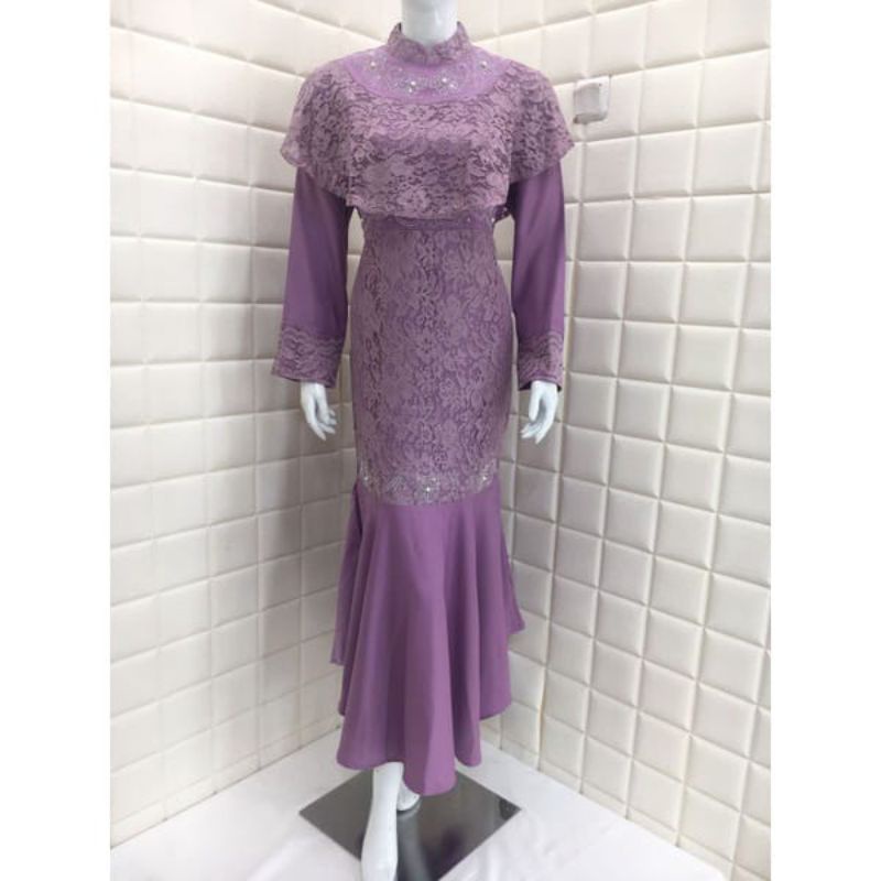 Gamis wanita model cape duyung bridesmaid kondangan pesta
