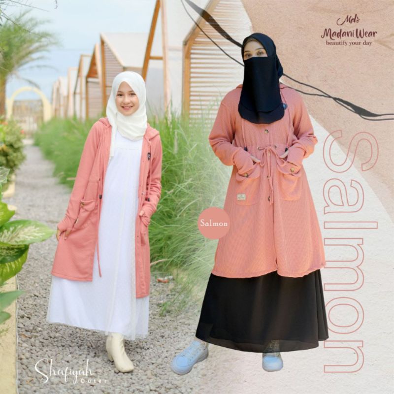 Outer Shafiyah Madani wear Alietha | Shafiyah Mom n kids Outer Cardigan Muslimah Long Outer