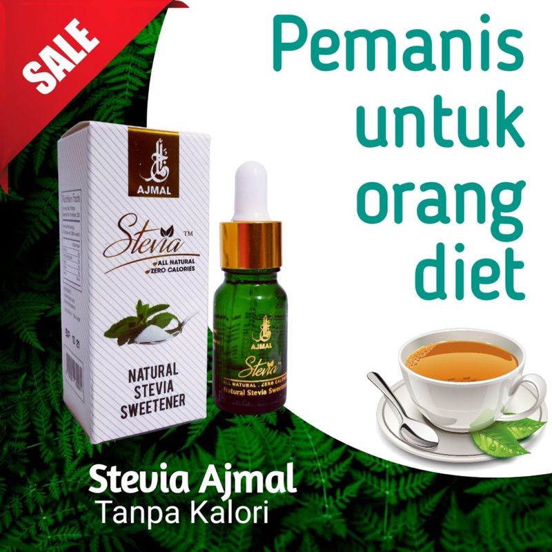 STEVIA AJMAL - Pemanis Alami untuk Penderita Diabetes, Diet | Pemanis Alami Tanpa Kalori | Pengganti Gula
