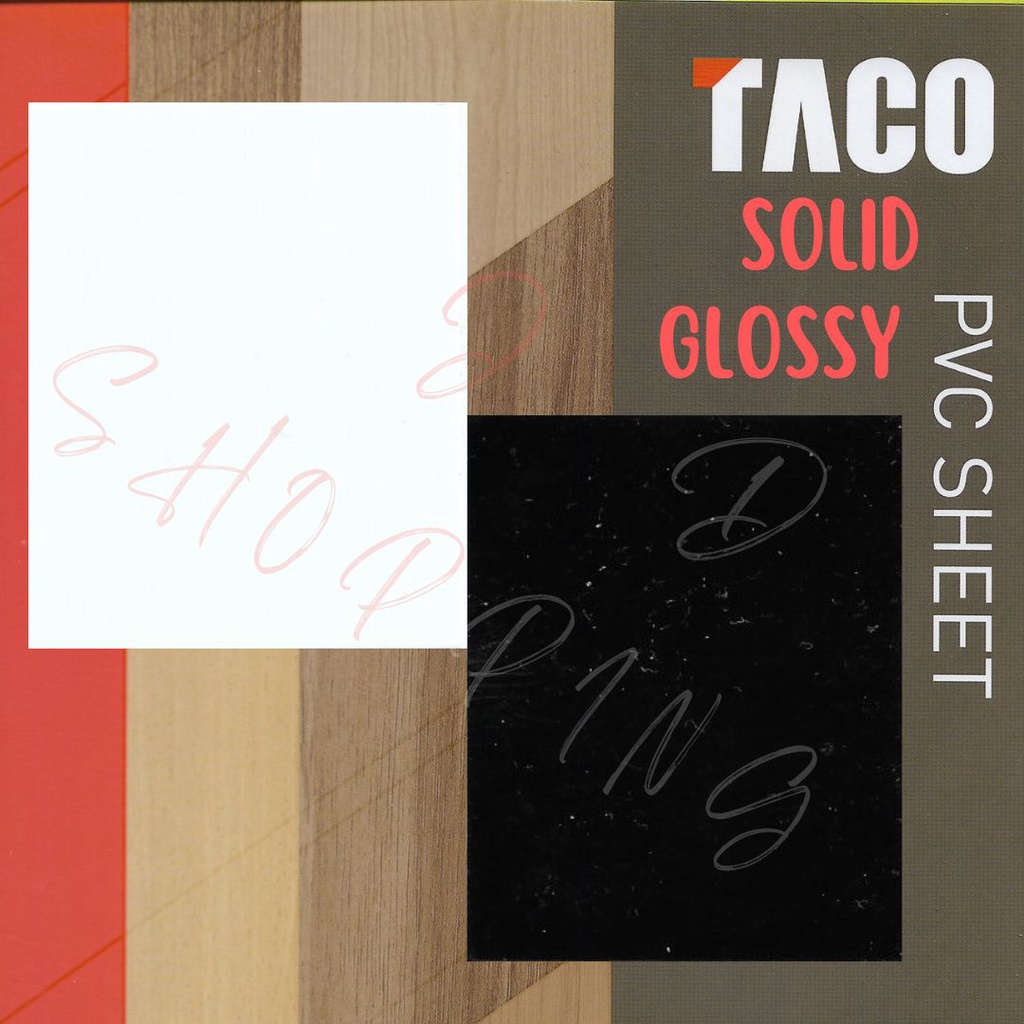 Taco Sheet Putih Glossy Hitam Glossy - PVC Sheet Glossy P02G - P03G