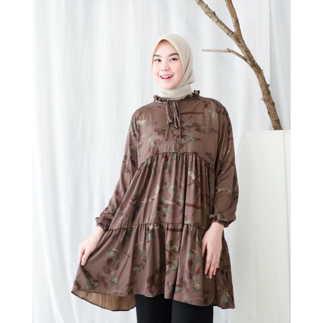 Atasan Wanita ESMARA TUNIK Terbaru Baju Pesta Cewek Long Pakaian Kekinian Kondangan Tunic Fashion Pr