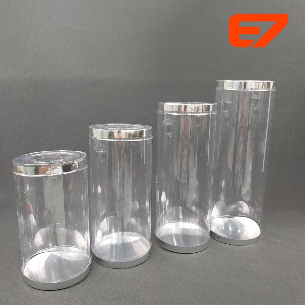 Mika Tabung Kaleng Toples Plastik PET Diameter 8cm (Perdus)