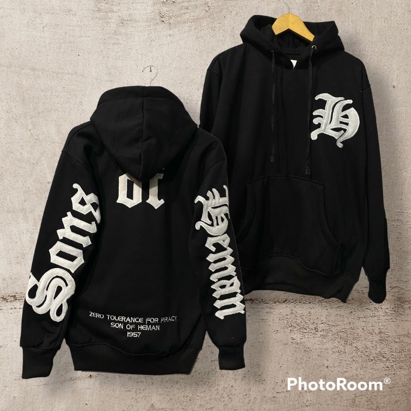 SWEATER HOODIE SHERVA S&amp;H BORDIR // JAKET PRIA // HOODIE BORDIR //  HOODIE TERBARU