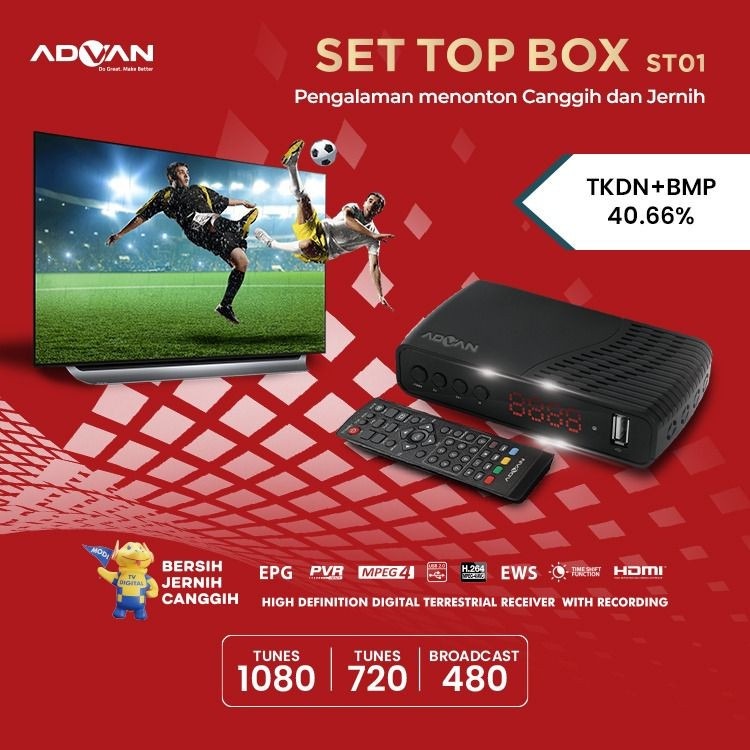 Jual ADVAN SET TOP BOX STB ST01 GARANSI RESMI