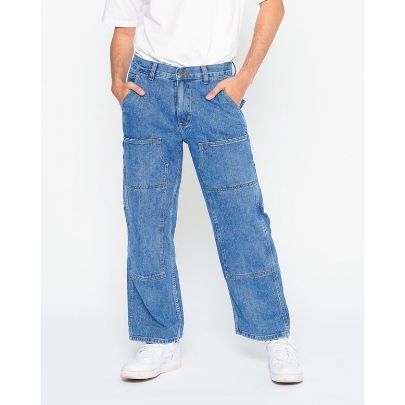 Erigo Celana Denim Double Knee/ Celana Carpenter Jeans Lauritz Light Blue