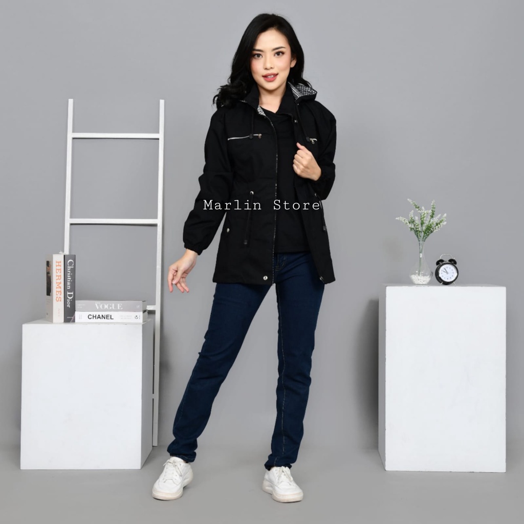 Marlin Store Parka Wanita Jumbo Size L - XL - XXL - XXXL - XXXXL Hoodiie Bisa Dilepas