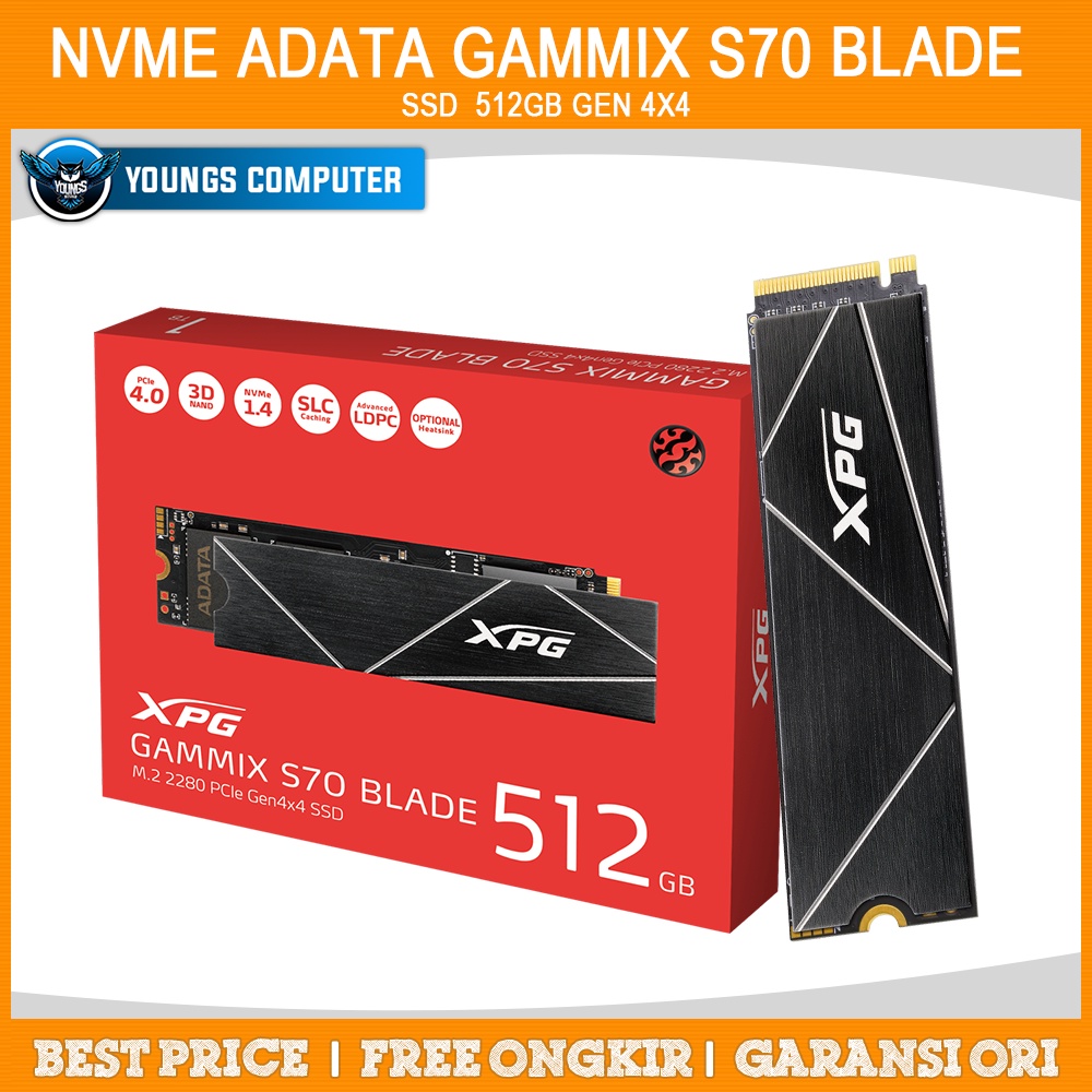 SSD ADATA XPG GAMMIX S70 BLADE 512GB | PCIE 4.0 NVME GEN4x4