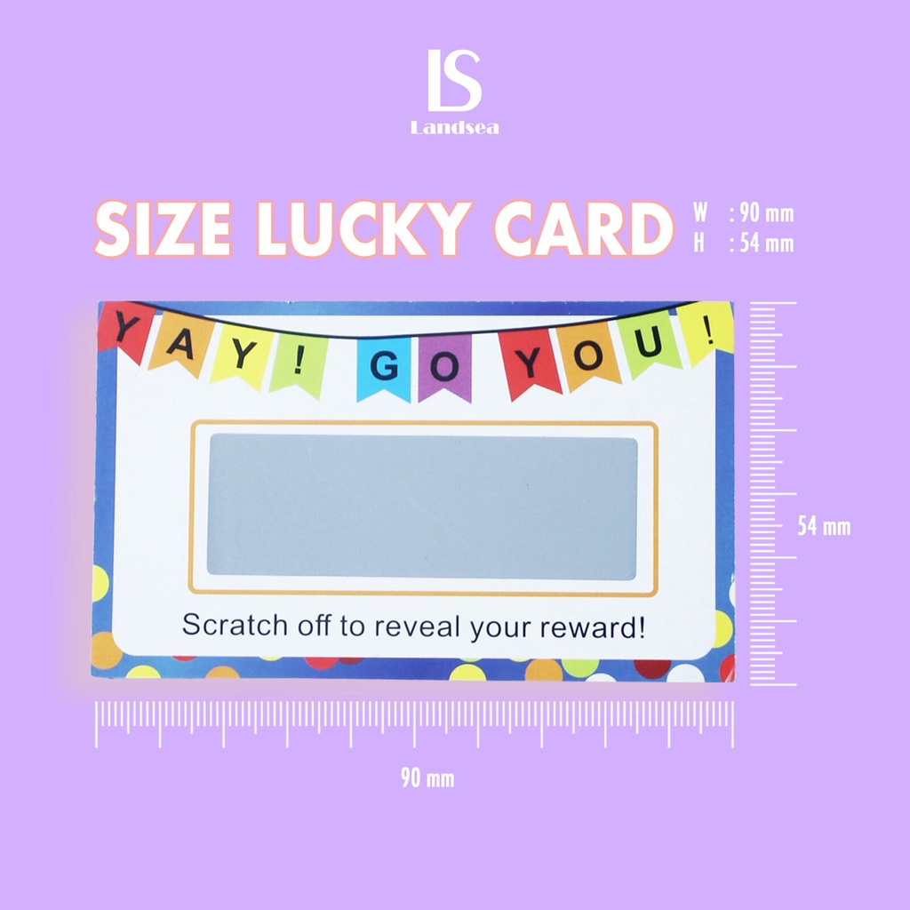 Lucky cards 10 lembar /Beruntung Kartu undian / Kartu keberuntungan / hadiah