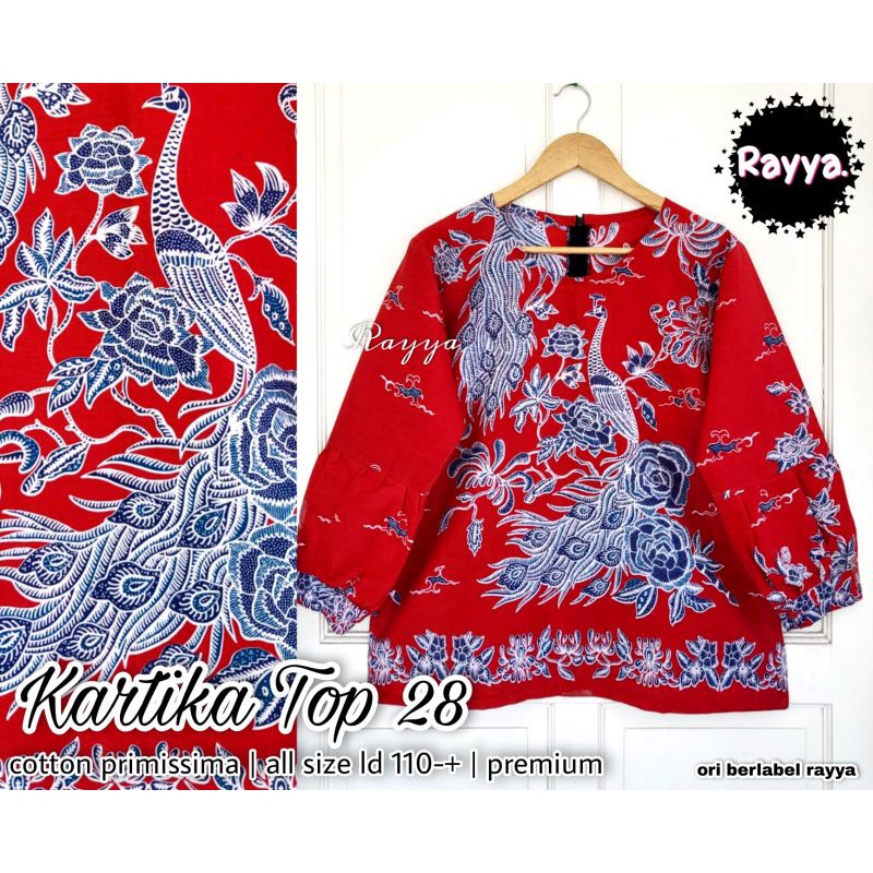 blus kartika top bunga batik solo