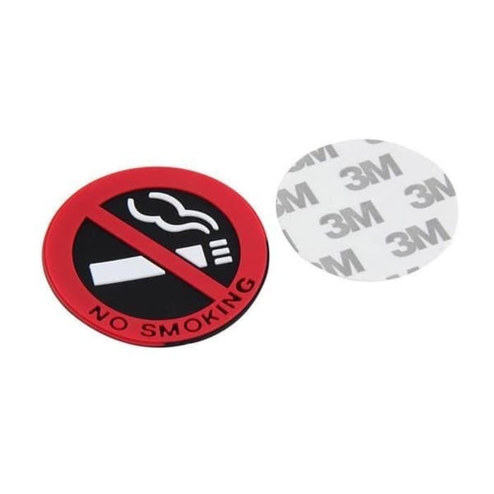 Emblem No Smoking Dilarang Merokok 3M Tinggal Pasang Interior Mobil