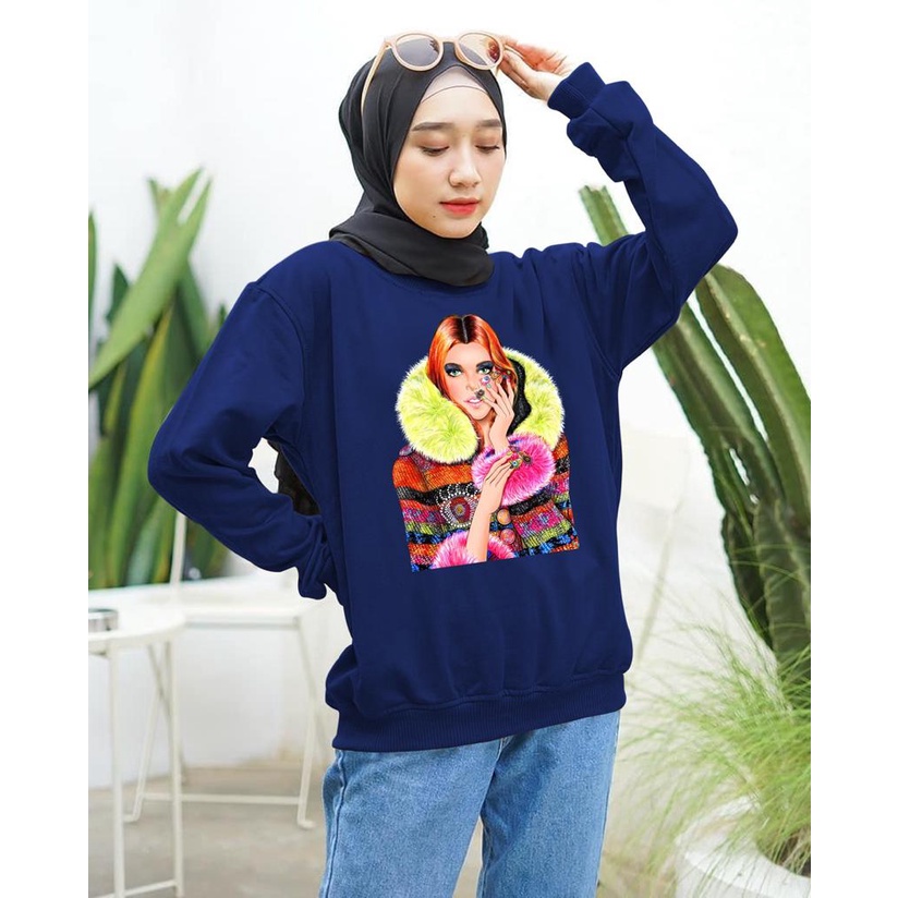 Kaos Lengan Panjang DTF CEWEK SHAL / Kaos Sweatshirt / Atasan Wanita / Atasan Wanita Lengan Panjang