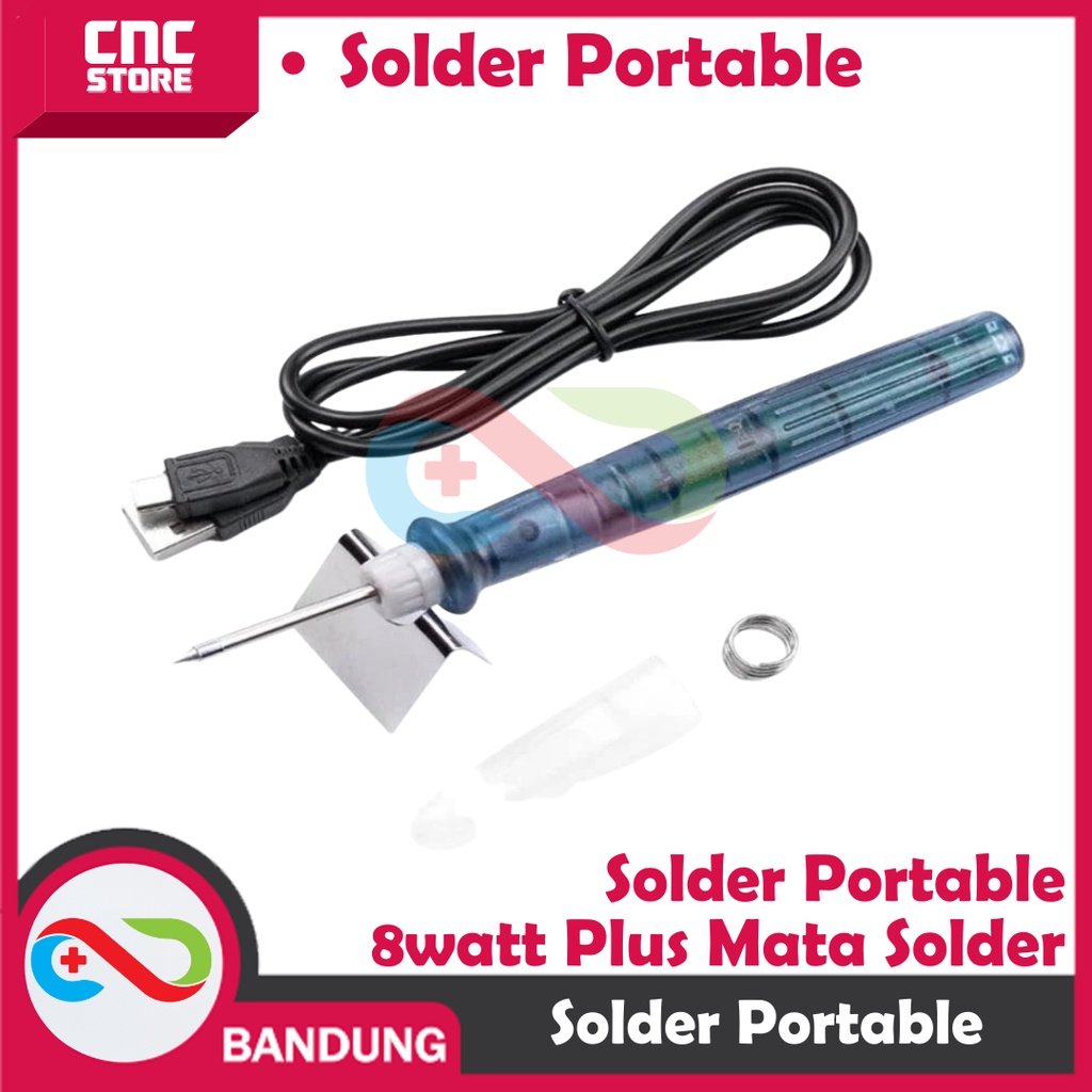 SOLDER PORTABLE MINI USB 5V DC 8 WATT DENGAN MATA SOLDER CADANGAN